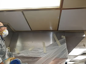 Ceiling cleaning before